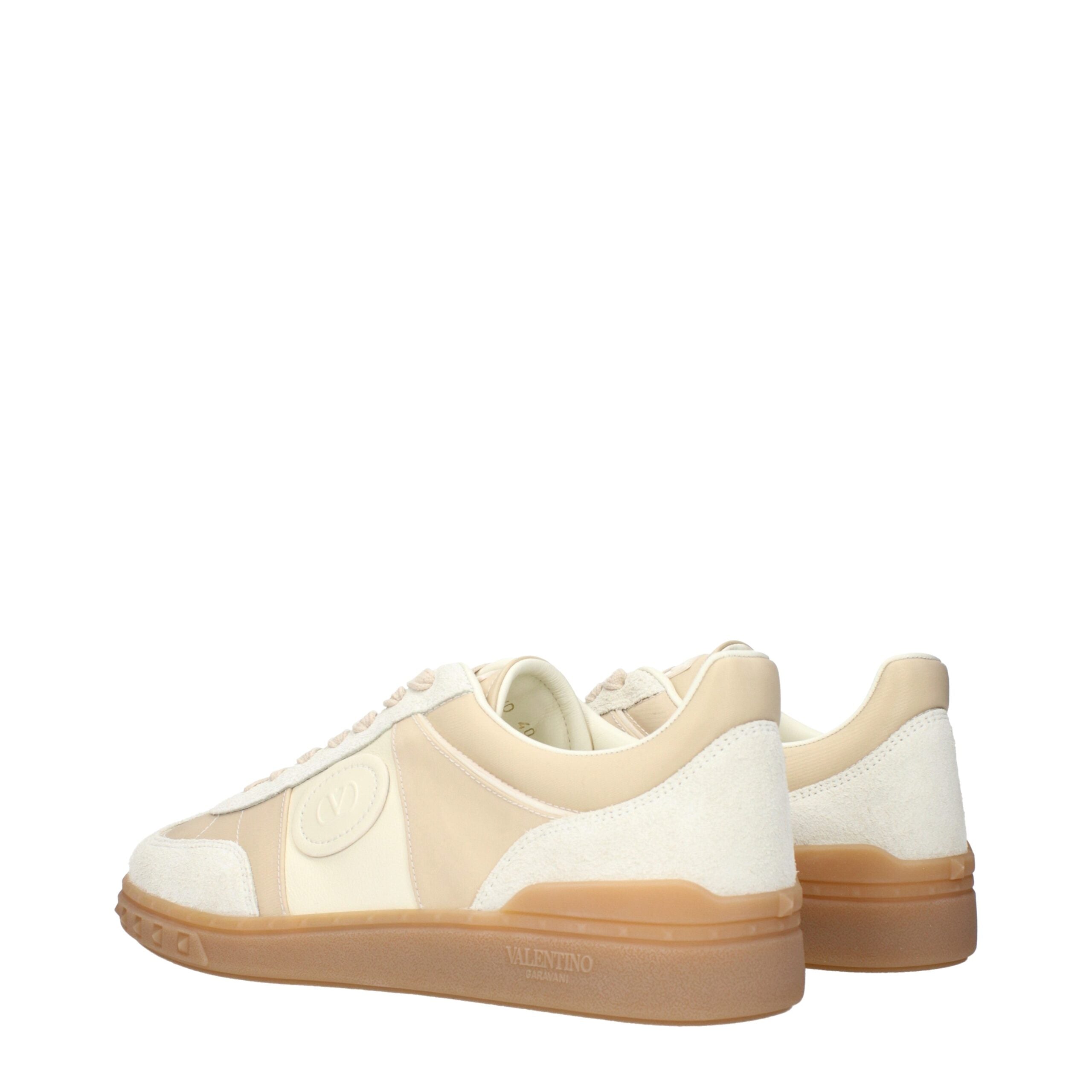 Valentino Garavani Upvillage Beige Fabric Low Top Sneakers