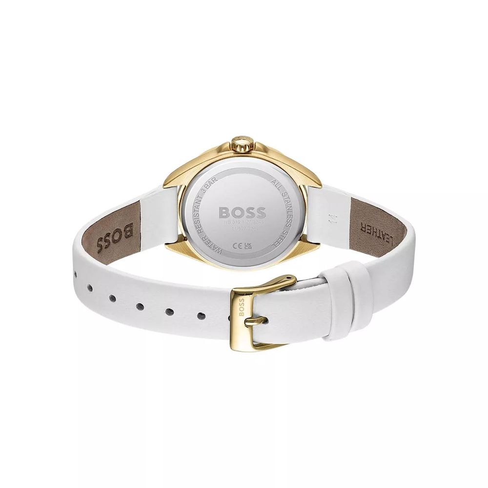 Hugo Boss White Stainless Steel Dress Watch