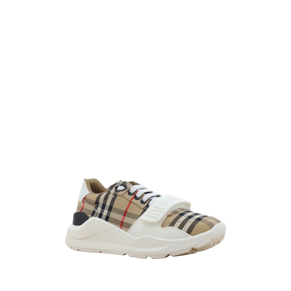 Burberry Beige Calf Leather Bos Taurus Athletic Sneakers