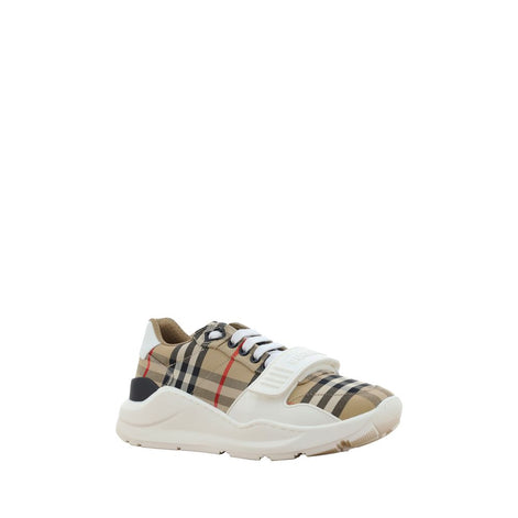Burberry Beige Calf Leather Bos Taurus Athletic Sneakers