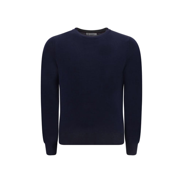 Brunello Cucinelli Blue Wool Oves Aries Sweatshirt