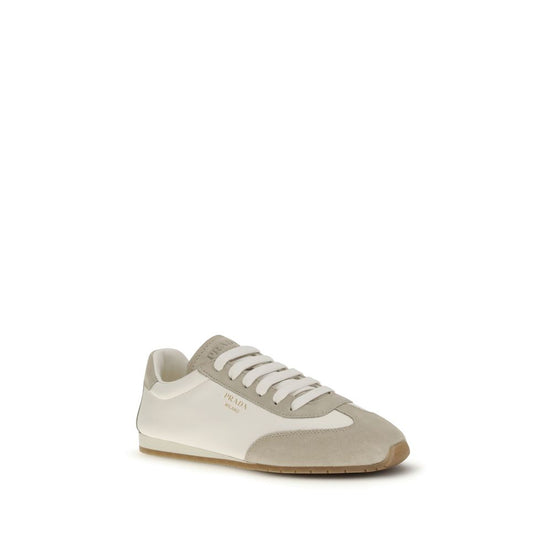Prada Beige Lamb Ovis Aries Aries Low Top Sneakers