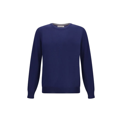 Brunello Cucinelli Blue Wool Oves Aries Sweatshirt