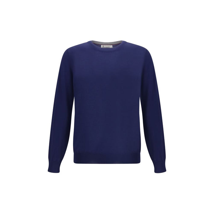 Brunello Cucinelli Blue Wool Oves Aries Sweatshirt