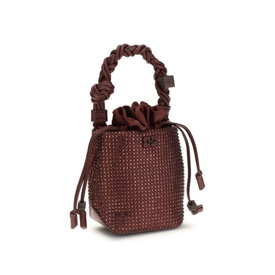 Ganni mini Bou Bucket Bordeaux Women Handbag