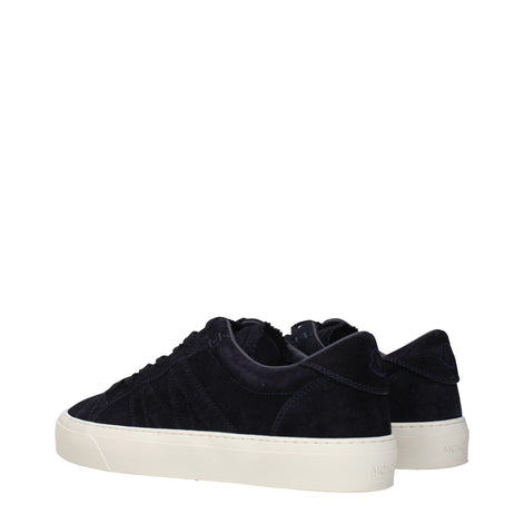 Moncler Blue Leather Low Top Sneakers