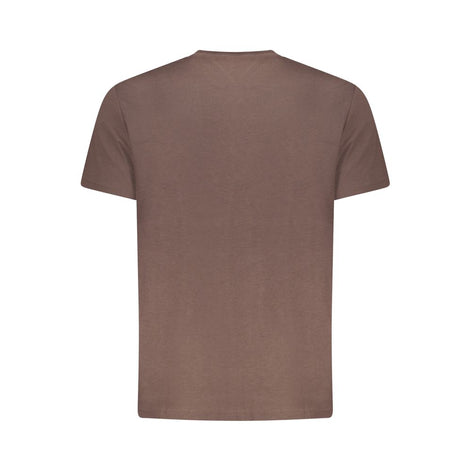 Tommy Hilfiger Brown Cotton Men's T-Shirt