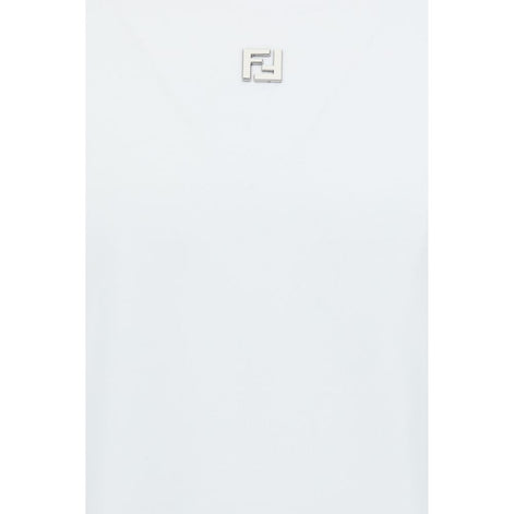 Fendi White Cotton T-Shirt