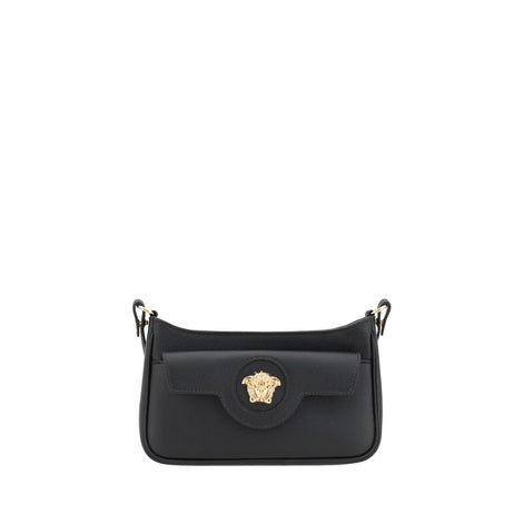 Versace Black Calf Leather Bos Taurus Shoulder Bag
