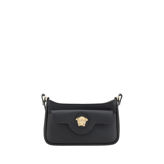 Versace Black Calf Leather Bos Taurus Shoulder Bag