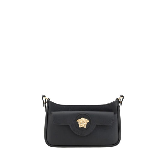 Versace Black Calf Leather Bos Taurus Shoulder Bag