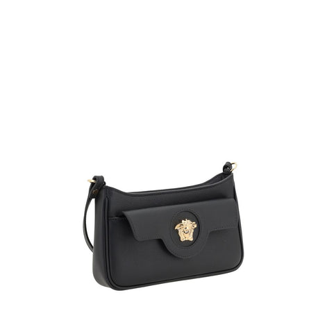 Versace Black Calf Leather Bos Taurus Shoulder Bag