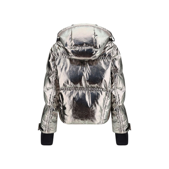Moncler Grenoble Silver Polyester Coat