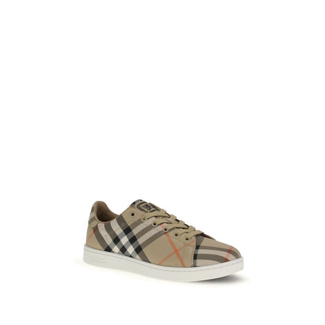 Burberry Beige Nylon Low Top Sneakers