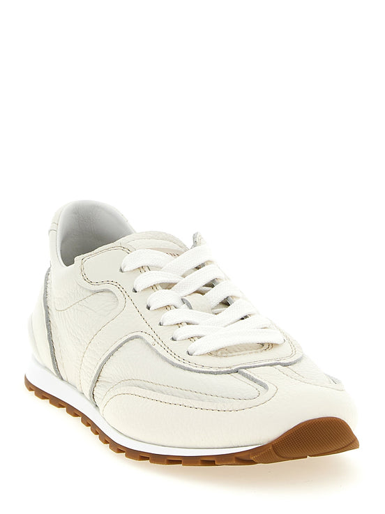 Leather sneakers with Monili on the back