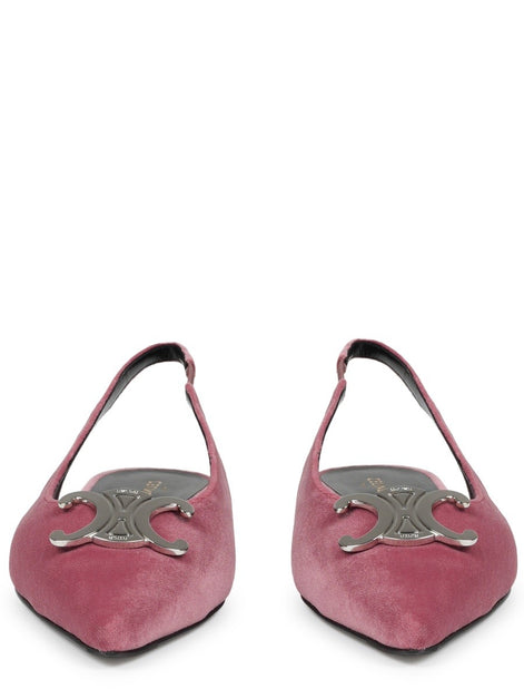 alma triomphe velvet flat slingback 05