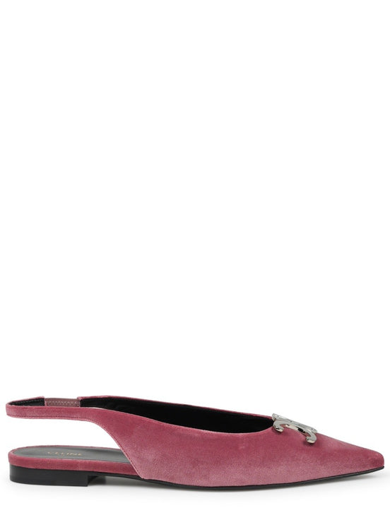 alma triomphe velvet flat slingback 05