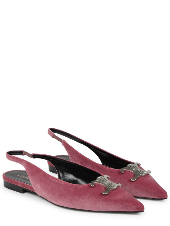 alma triomphe velvet flat slingback 05