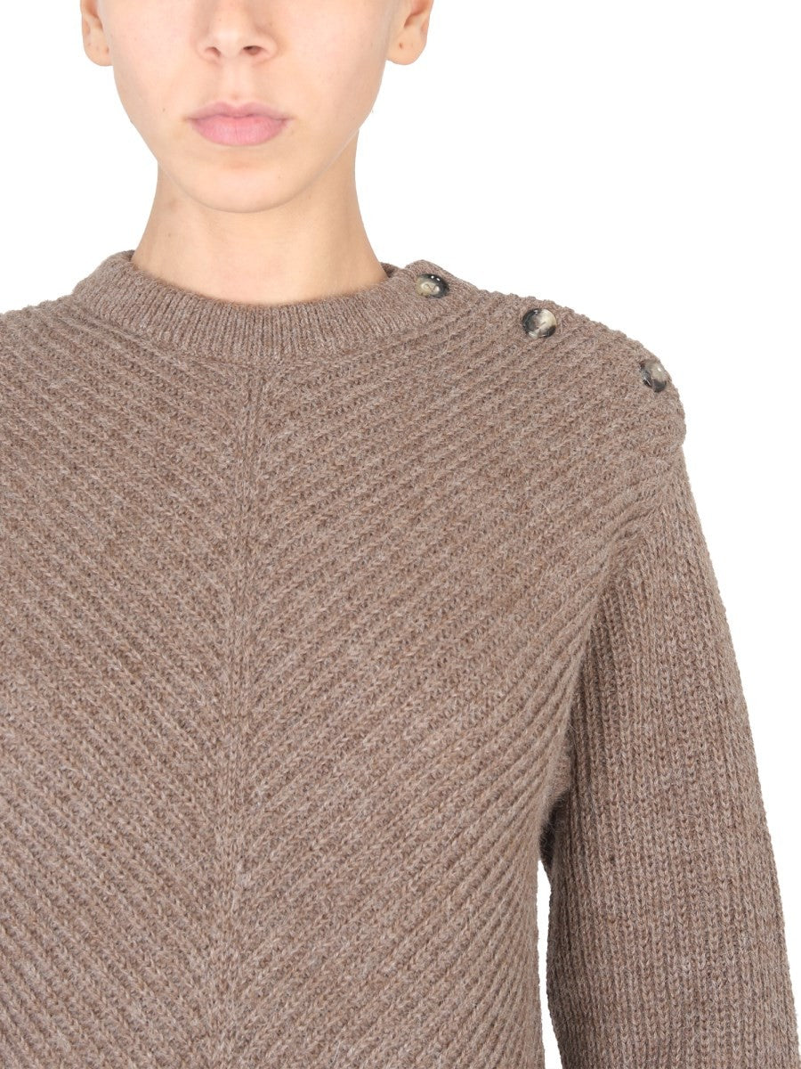 ALPACA KNIT WITH CHEVRON PATTERN