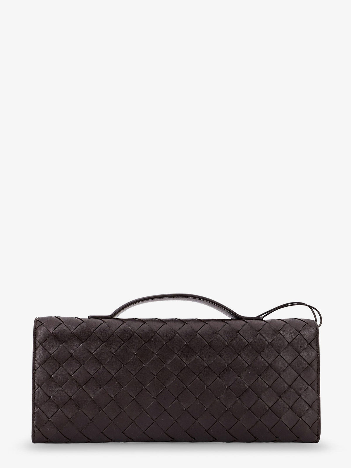 Bottega Veneta Andiamo Leather Clutch with Intrecciato motif