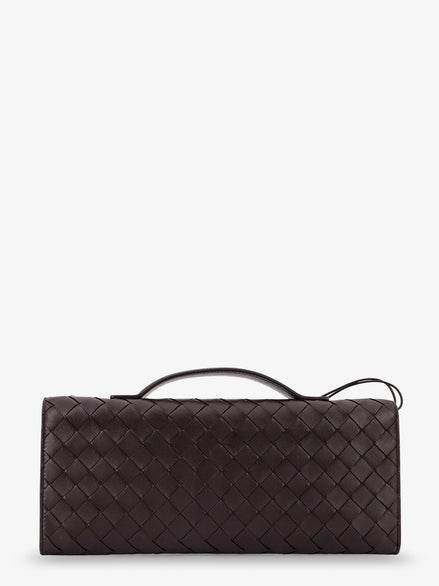 Bottega Veneta Andiamo Leather Clutch with Intrecciato motif