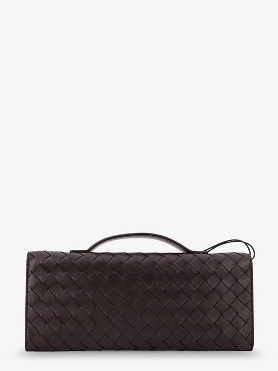 Bottega Veneta Andiamo Leather Clutch with Intrecciato motif