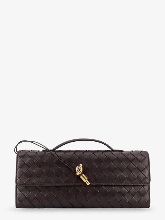 Andiamo Leather Clutch with Intrecciato motif