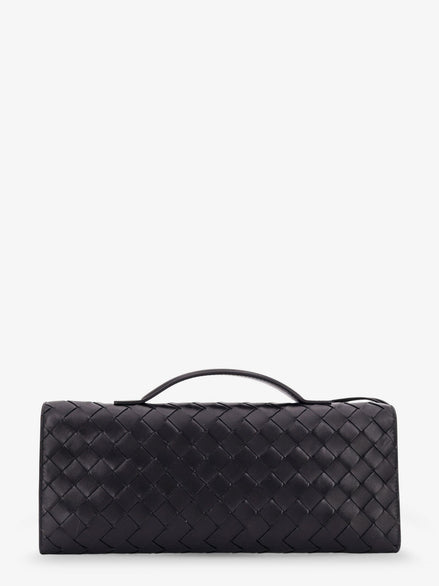 Andiamo Leather Clutch with Intrecciato Pattern