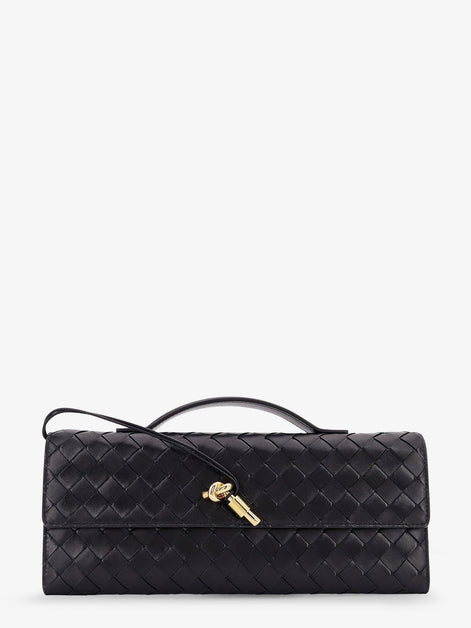 Andiamo Leather Clutch with Intrecciato Pattern