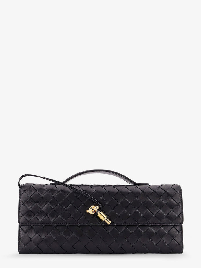 Andiamo Leather Clutch with Intrecciato Pattern