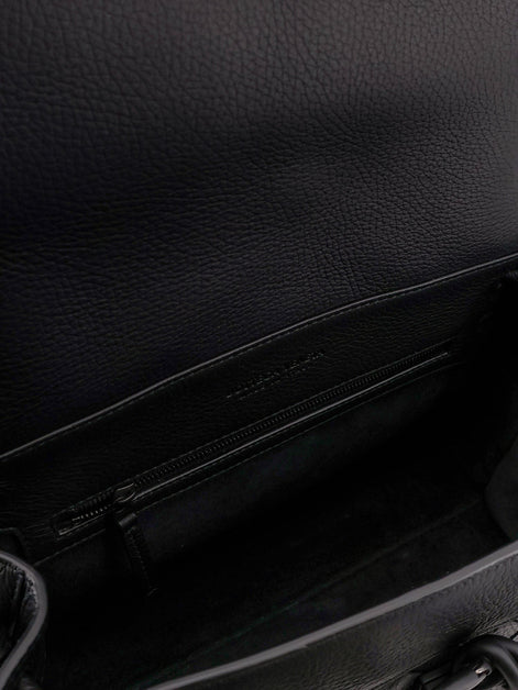 Andiamo leather shoulder bag with Intrecciato pattern