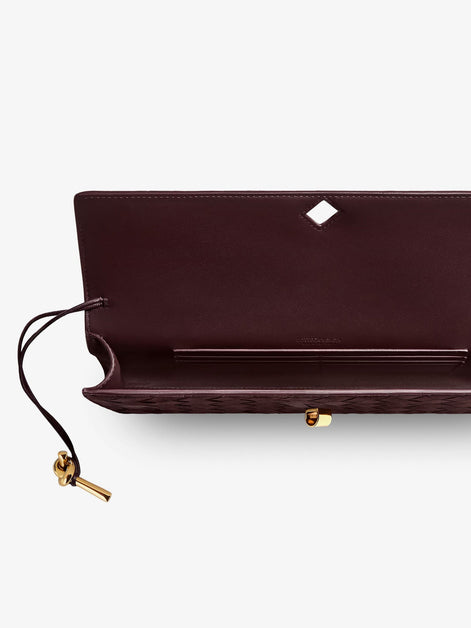 Andiamo Suede Clutch with Intrecciato pattern