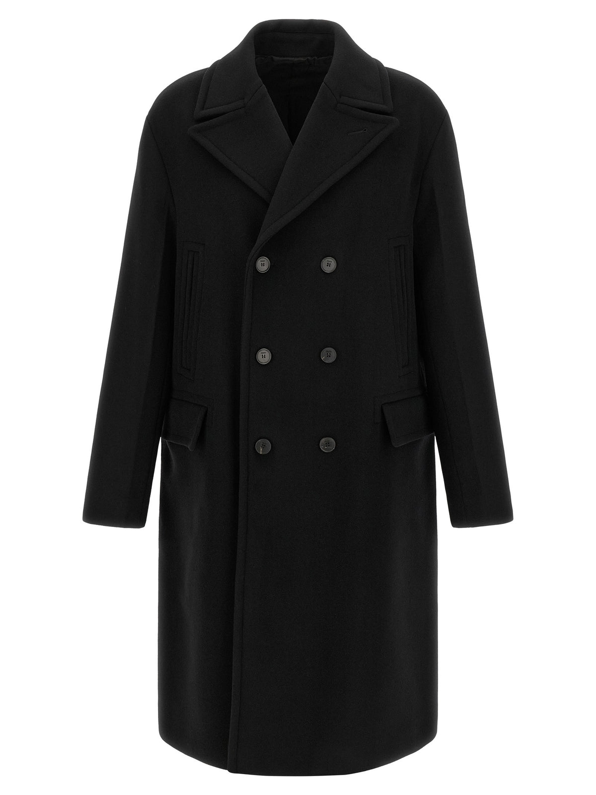 Angora and wool coat