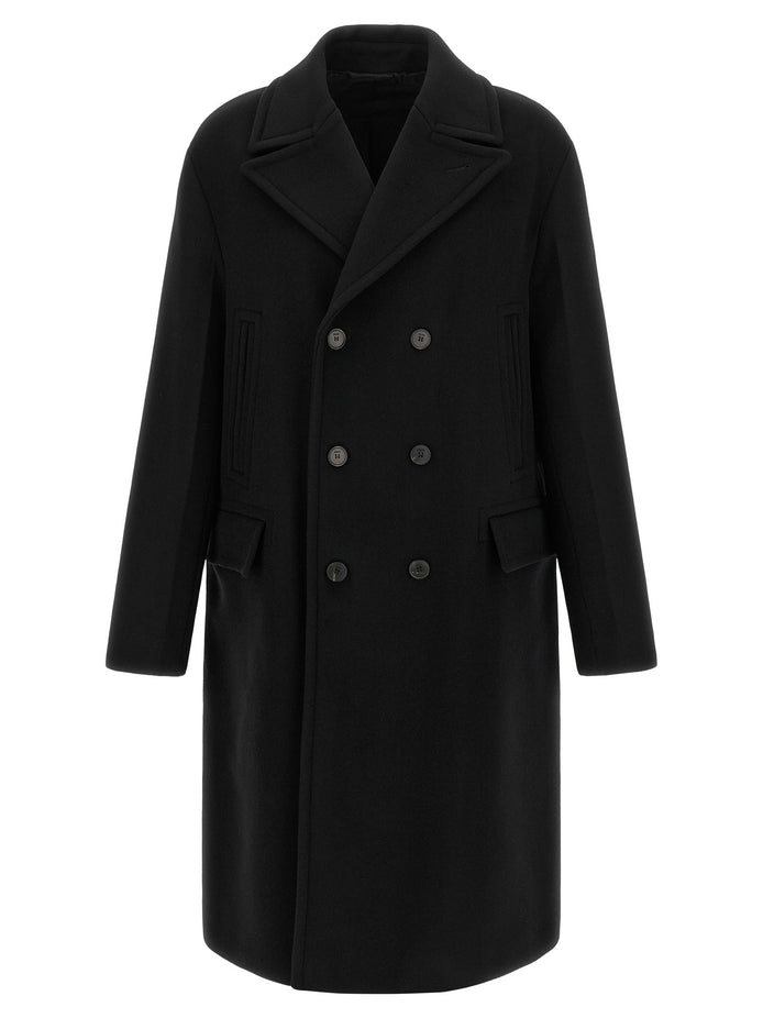 Angora and wool coat