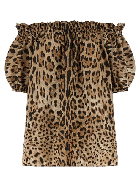 Animal print cotton top