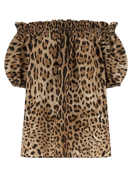 Animal print cotton top