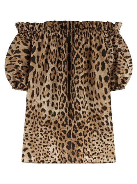 Animal print cotton top