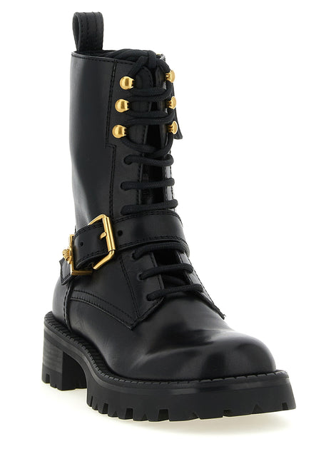 Ankle boots with buckle