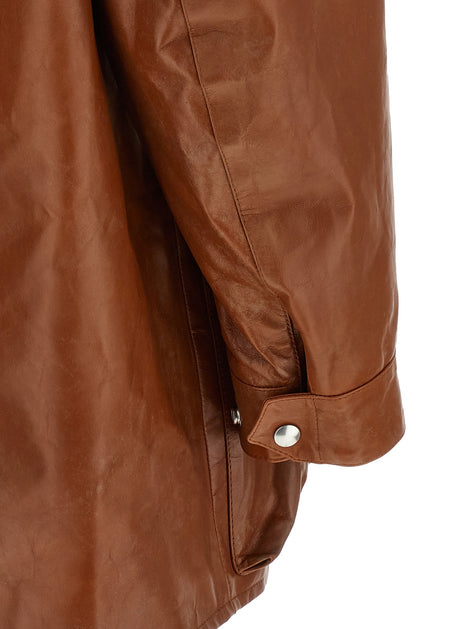 Antiqued leather caban