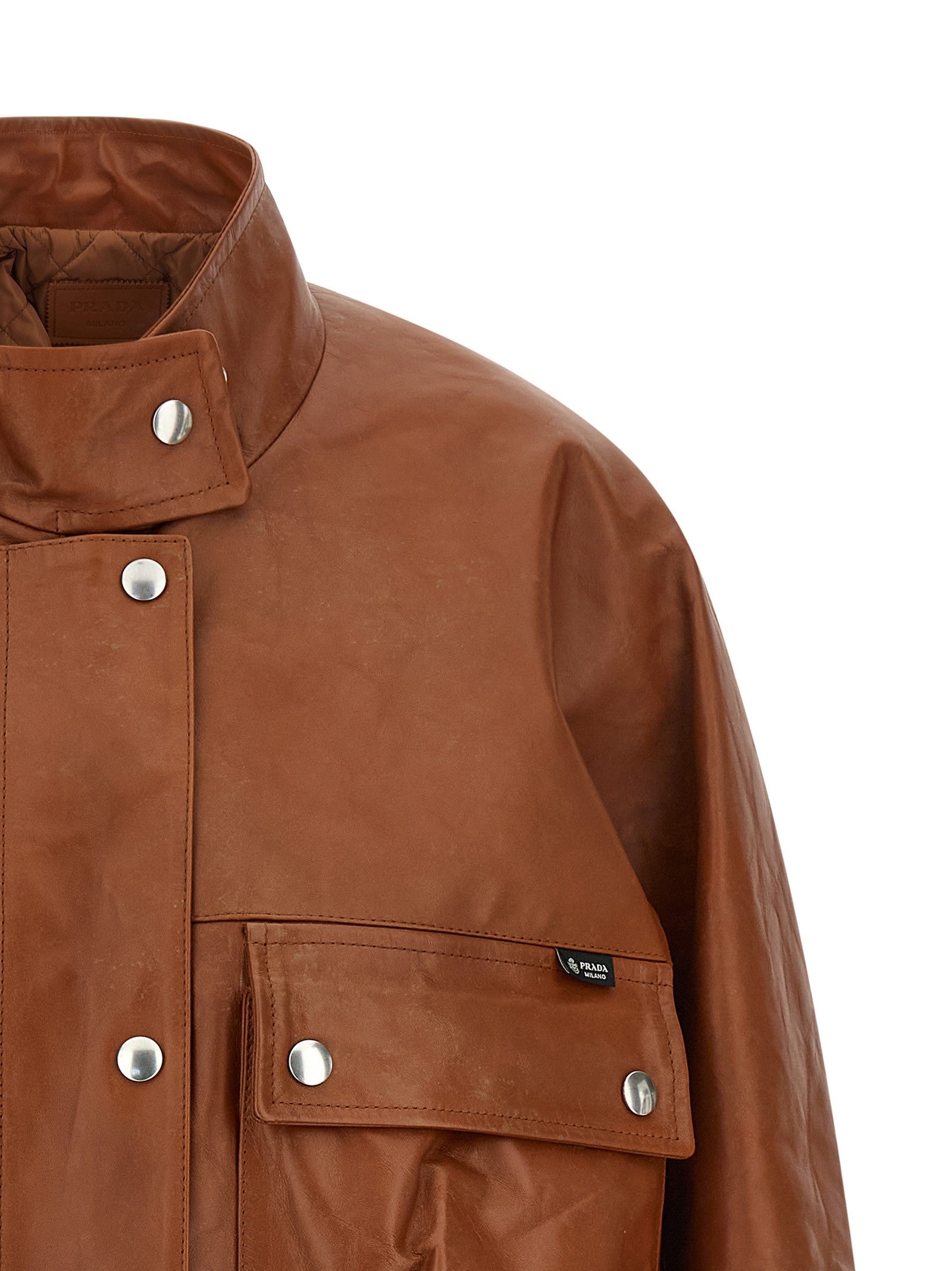 Antiqued leather caban