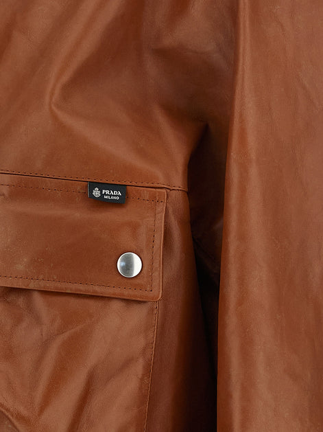Antiqued leather caban