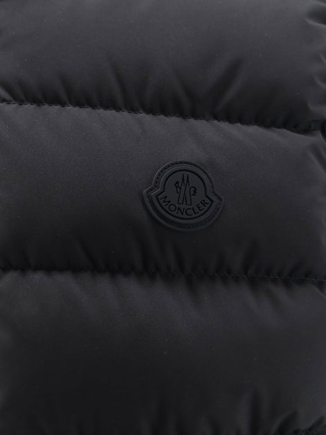 Moncler Arinella Matt Black sleeveless down jacket