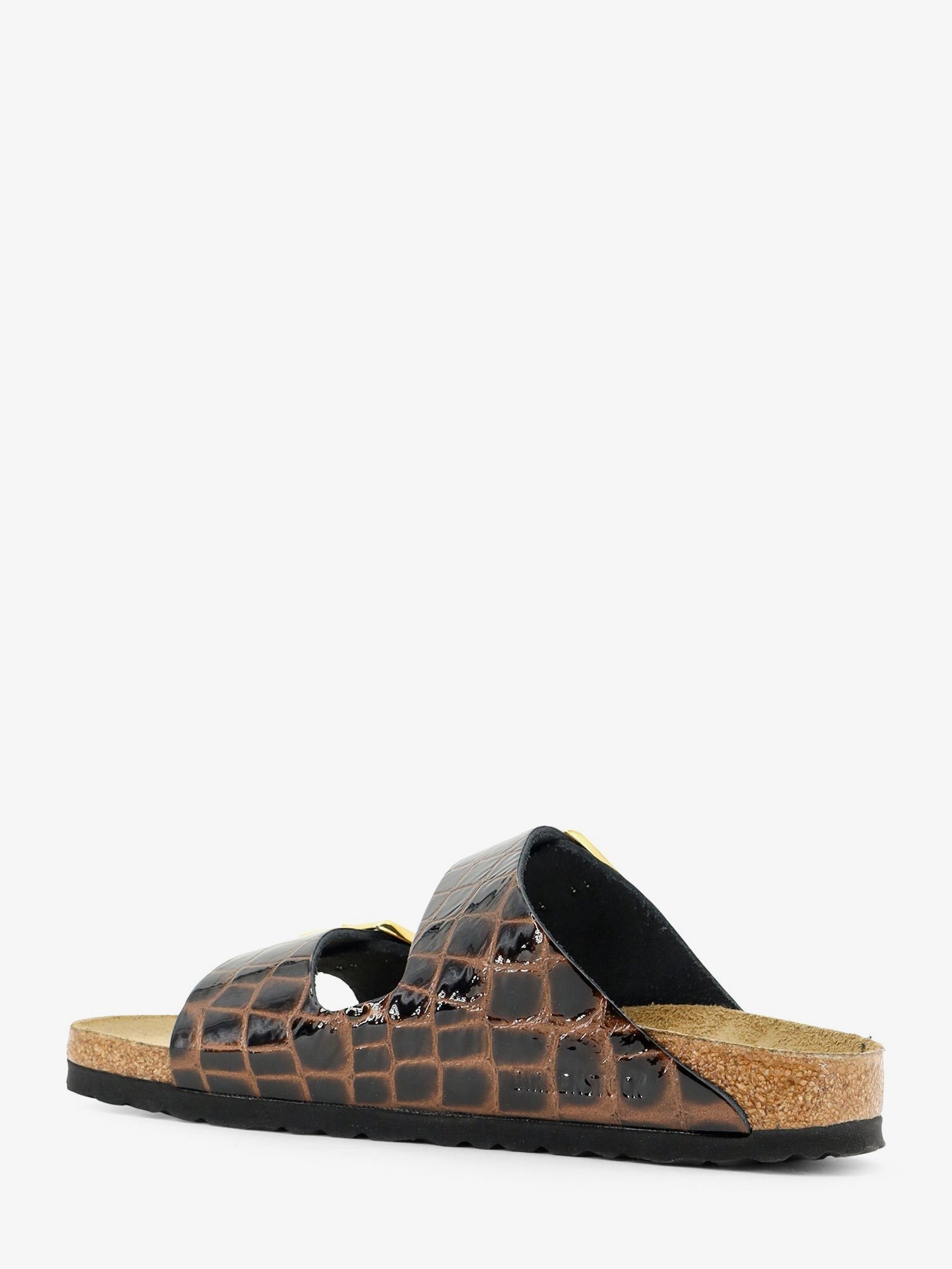 Birkenstock Arizona leather sandals with crocodile print