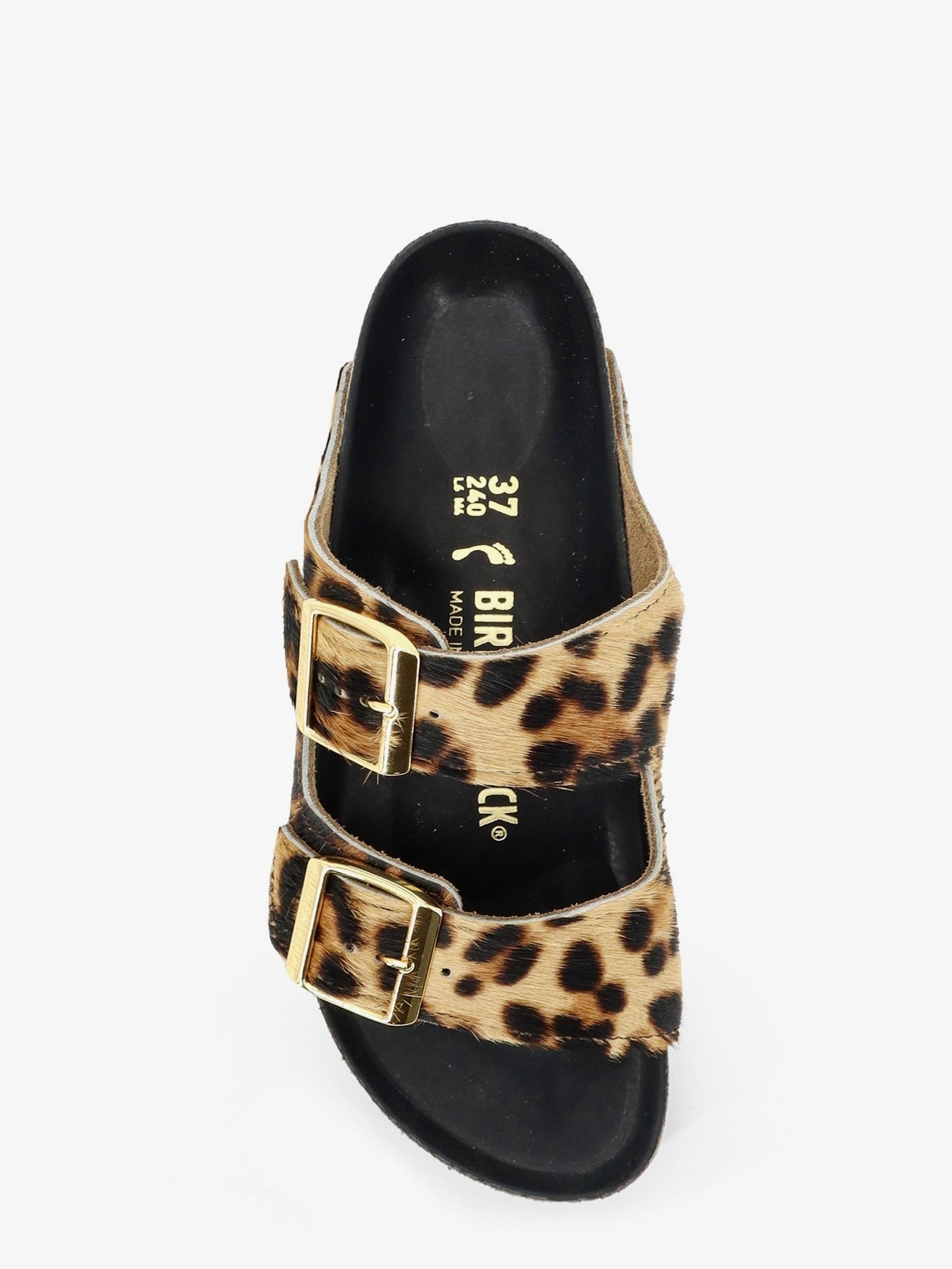 Birkenstock Arizona pony skin sandals with animal print