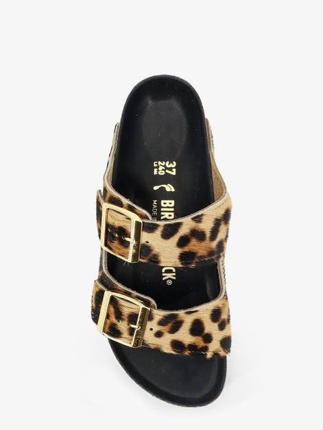 Birkenstock Arizona pony skin sandals with animal print