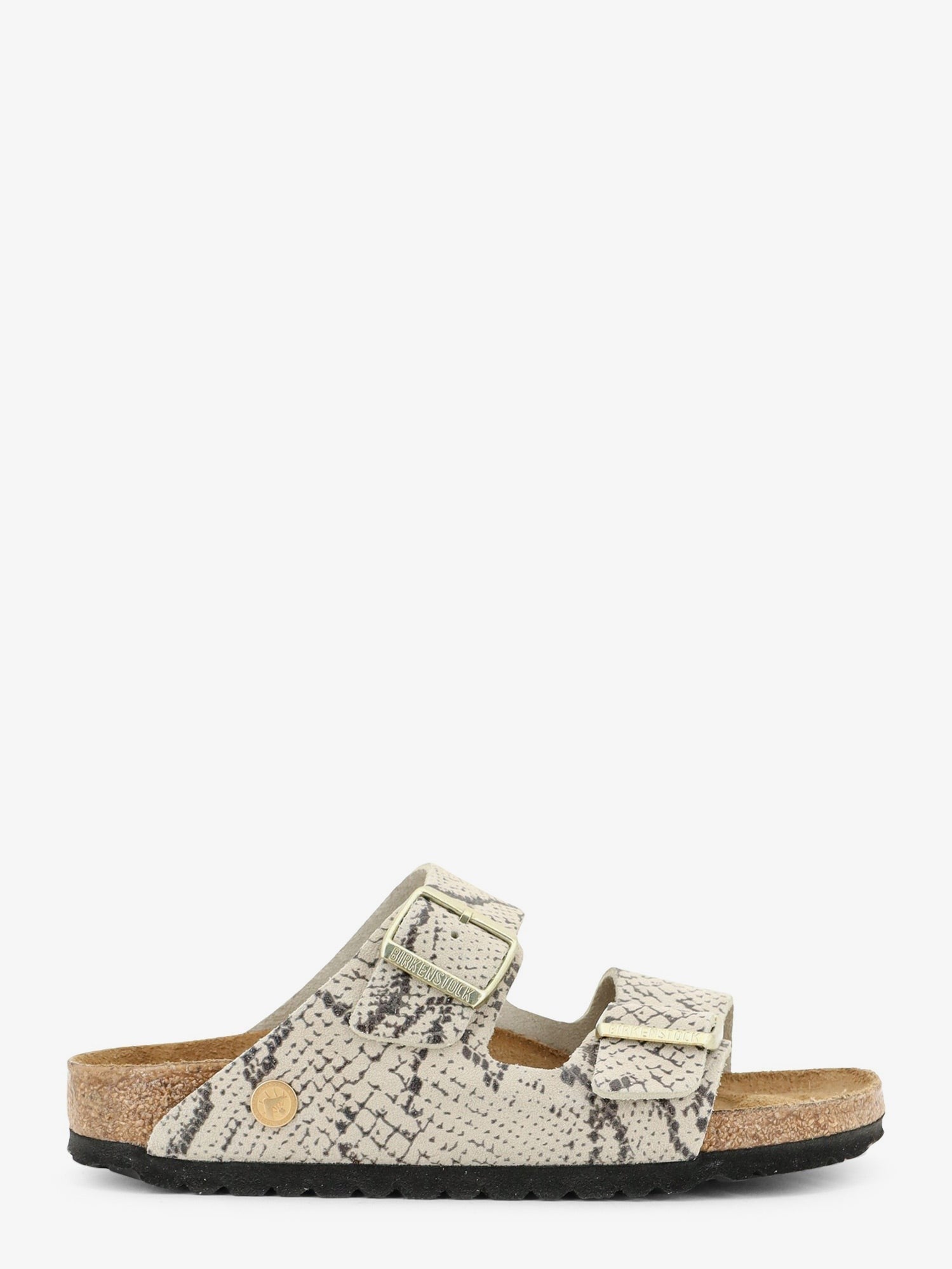 Arizona Snake Oyster Sandals in Python Print Leather