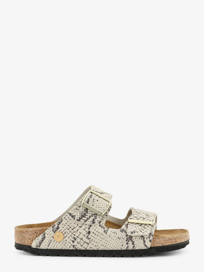 Arizona Snake Oyster Sandals in Python Print Leather