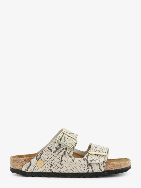 Arizona Snake Oyster Sandals in Python Print Leather