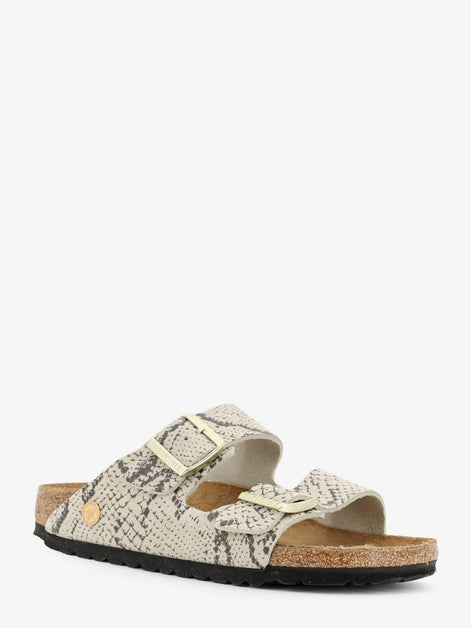 Birkenstock Arizona Snake Oyster Sandals in Python Print Leather