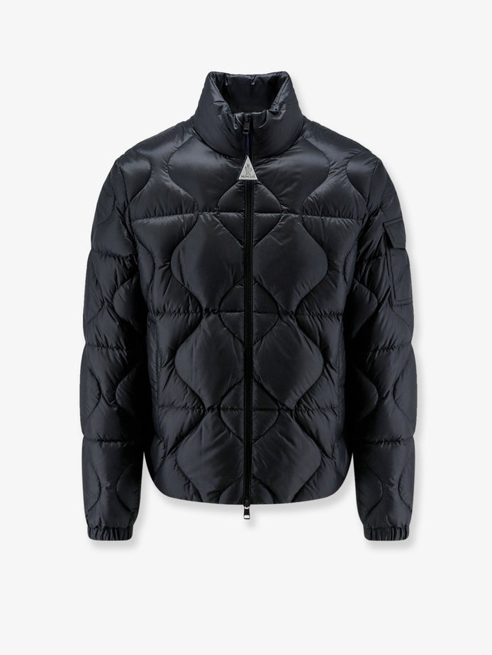 Asurel short down jacket with geometric stitching